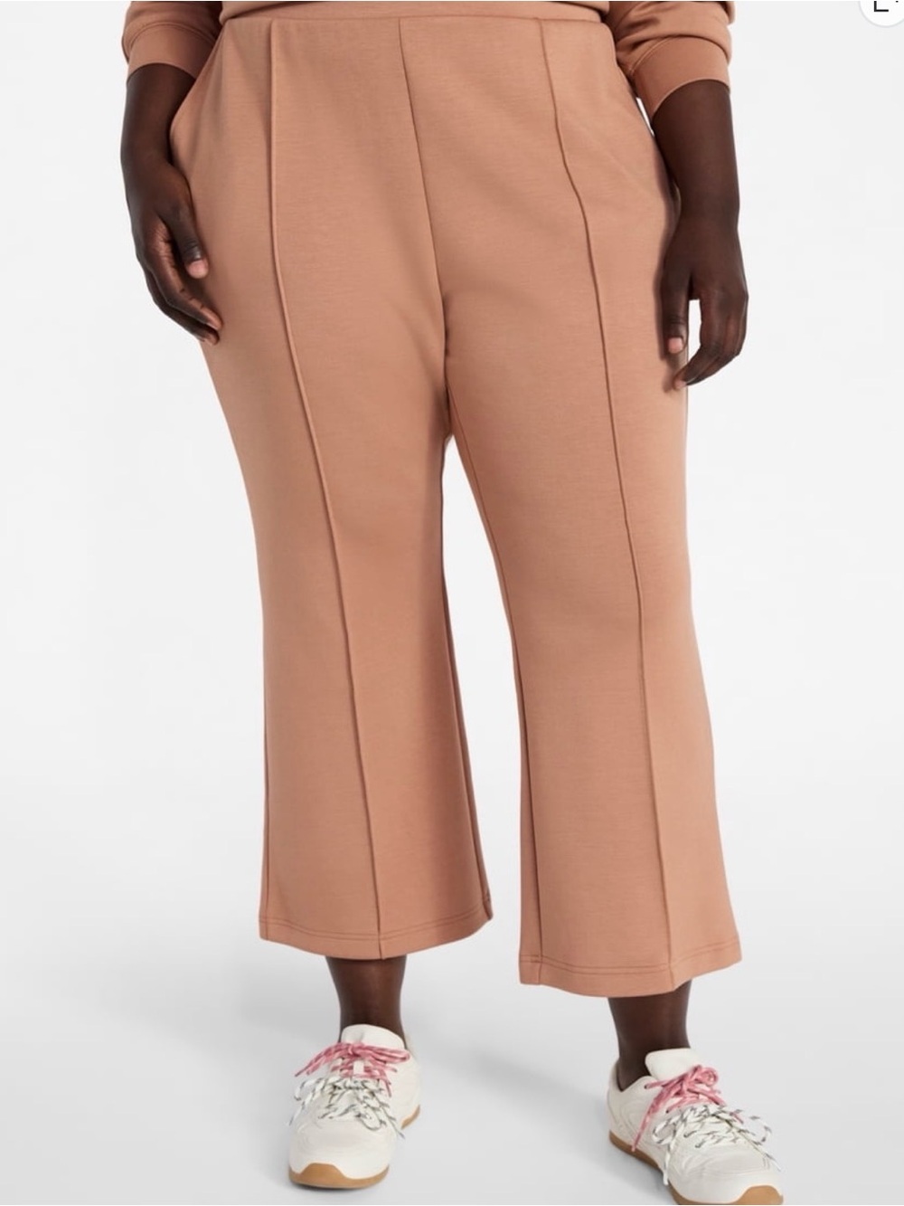 Scuba knit kick flare pants